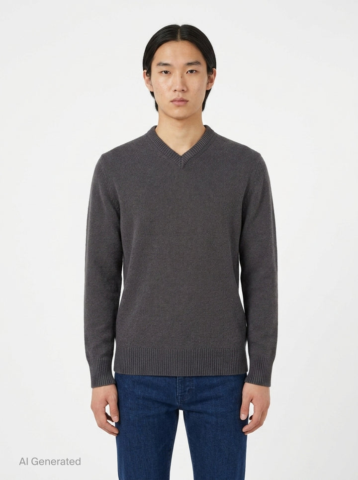 Cashmere V-Neck Sweater | Lemaire | Club21 - front