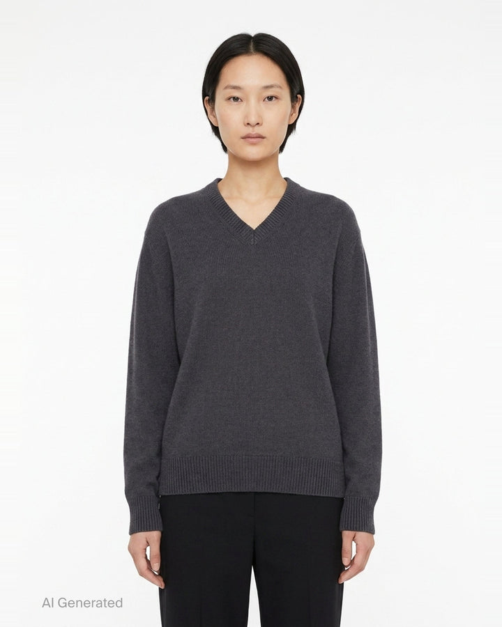 Cashmere V-Neck Sweater | Lemaire | Club21 - front