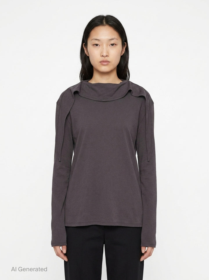 Long Sleeve Foulard Top | Lemaire | Club21 - front