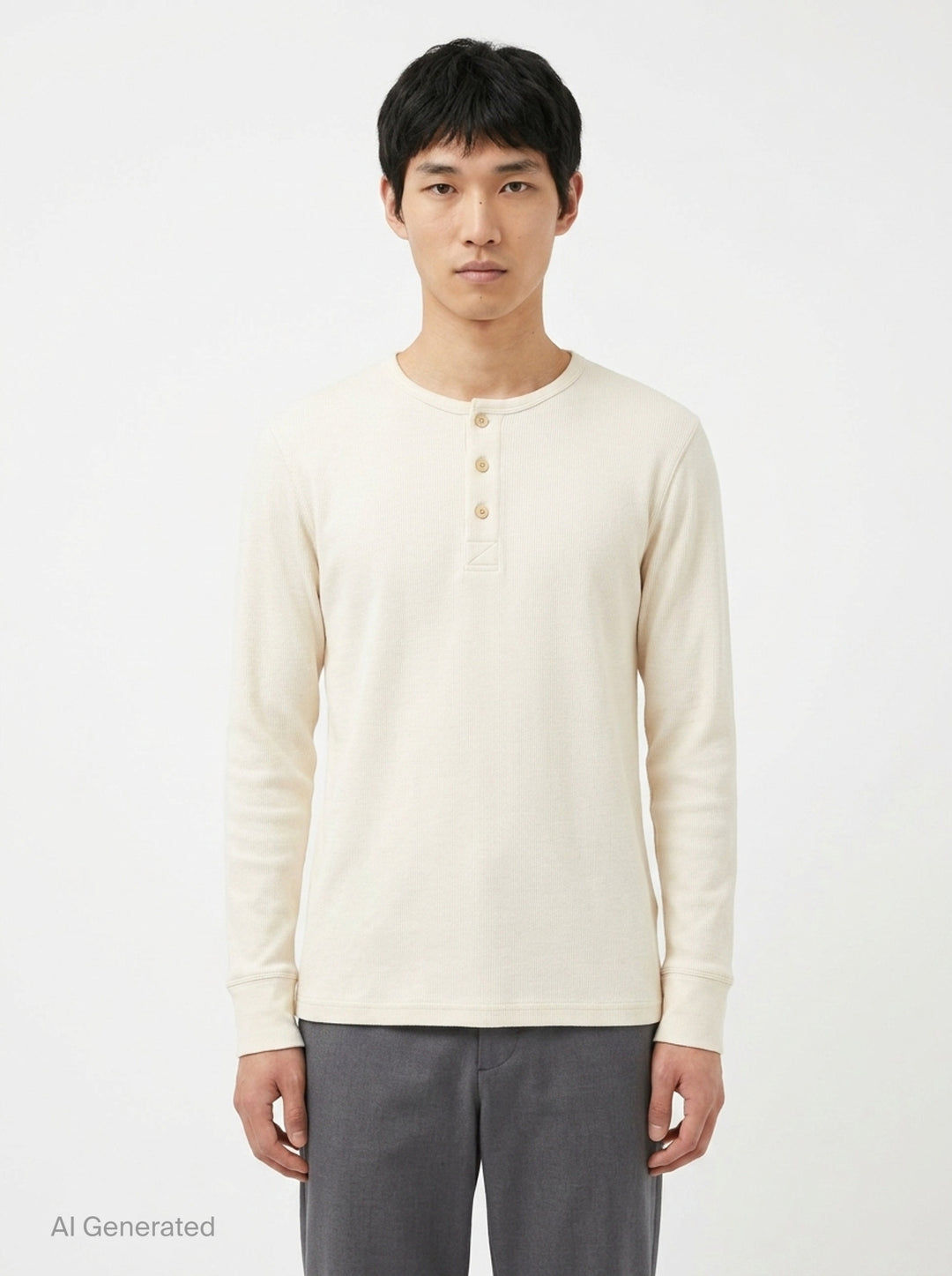Long Sleeve Henley Tee | Lemaire | Club21 - front