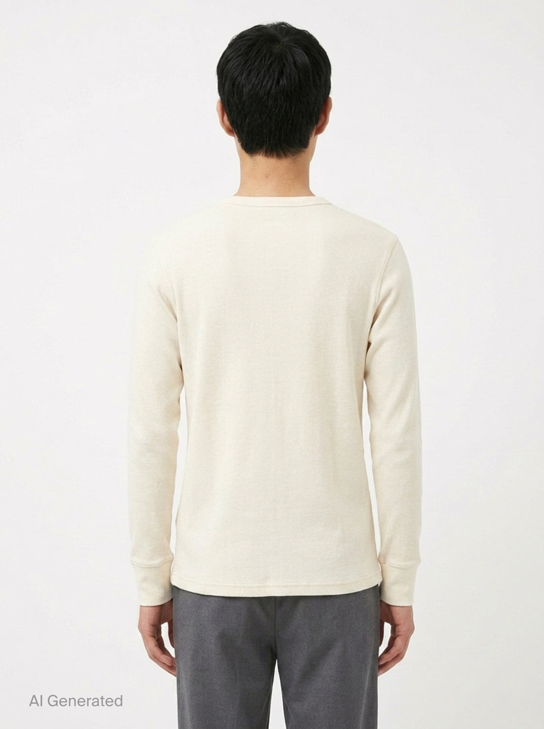 Long Sleeve Henley Tee | Lemaire | Club21 - back