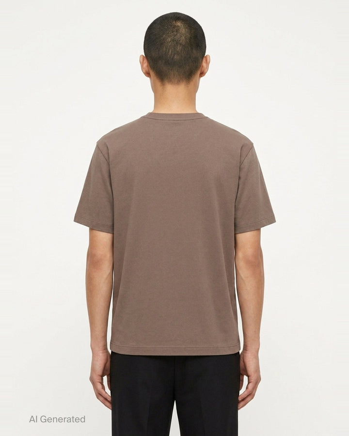 U-Neck Rib Jersey Tee | Lemaire | Club21 - back
