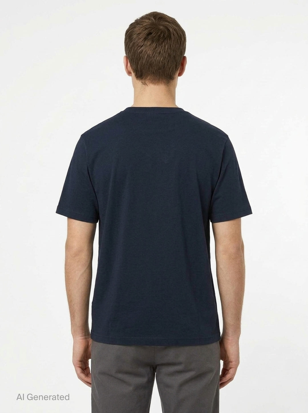 Maison Kitsuné white short sleeve comfort tee with small red embroidered fox profile motif on the chest - back