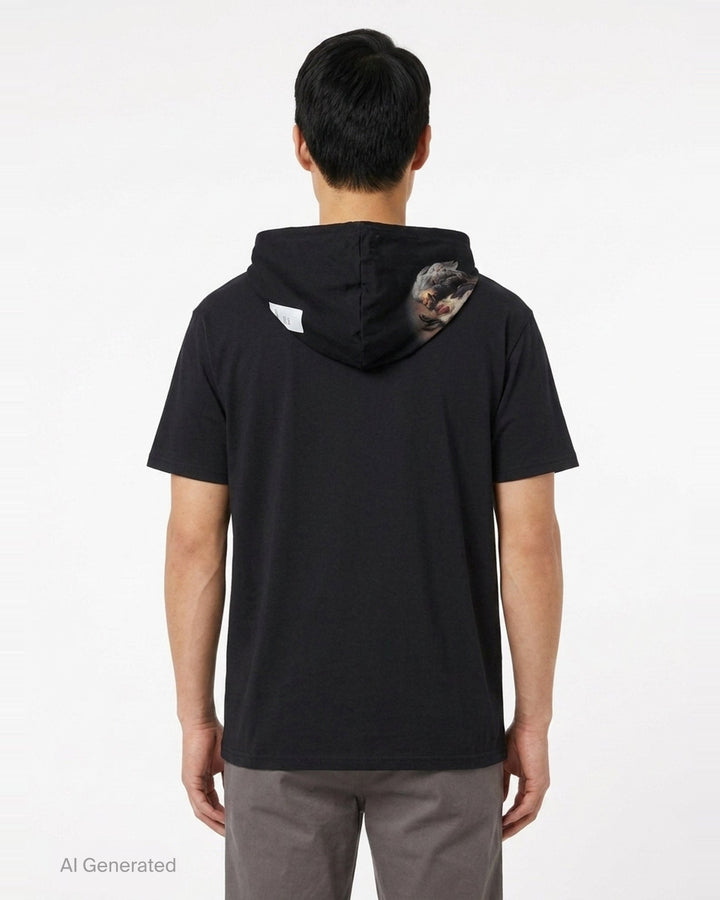 Short Sleeve Hooded Tee | Maison Margiela | Club21 - back