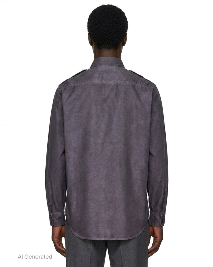 Treated Cotton Long Sleeve Shirt | Maison Margiela | Club21 - back