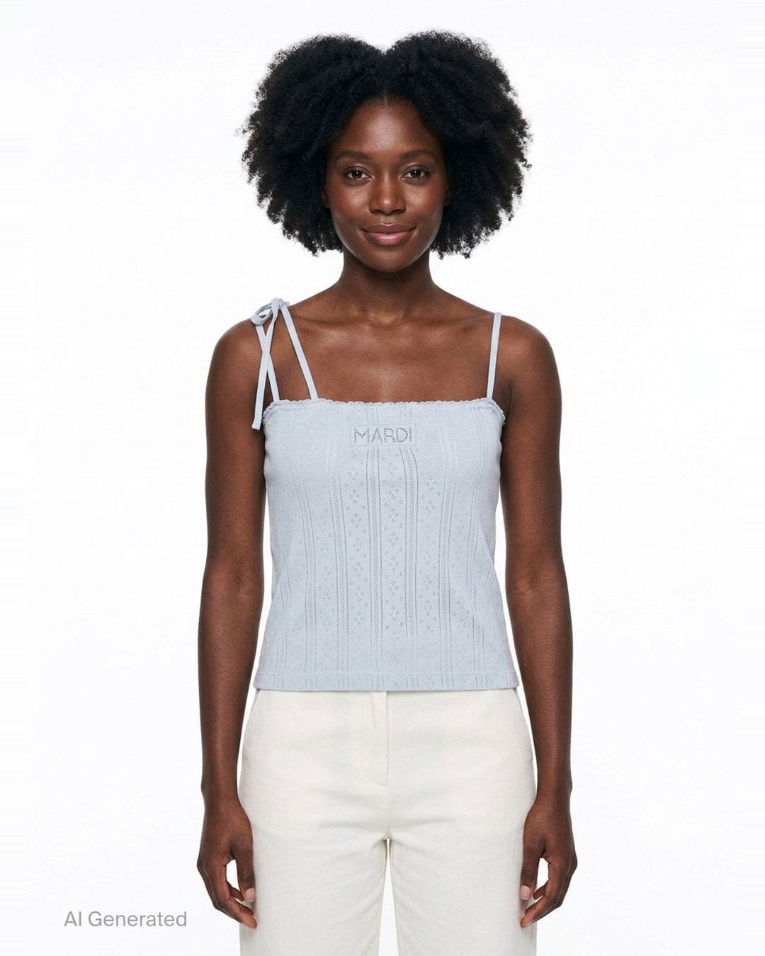 Eyelet Ribbon Detail Cami | Mardi Mercredi | Club21 - front