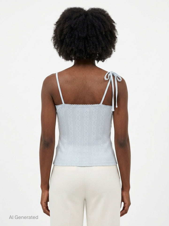 Eyelet Ribbon Detail Cami | Mardi Mercredi | Club21 - back
