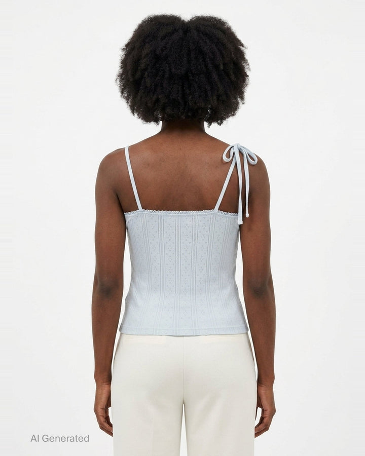 Eyelet Ribbon Detail Cami | Mardi Mercredi | Club21 - back