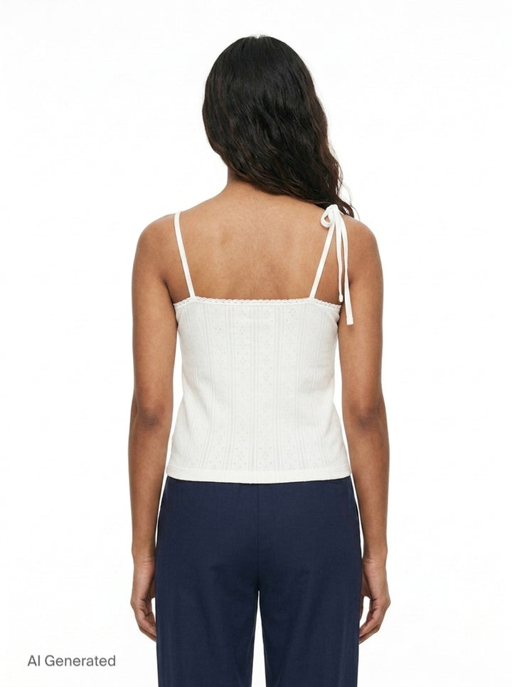 Eyelet Ribbon Detail Camisole | Mardi Mercredi | Club21 - back