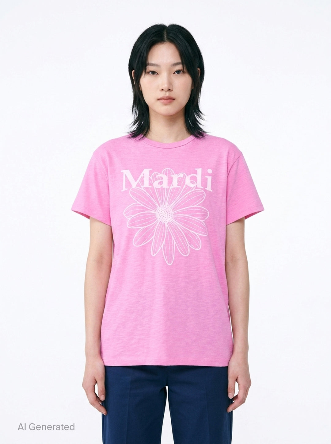 Flower Mardi Slub Cotton Tee | Mardi Mercredi | Club21 - front