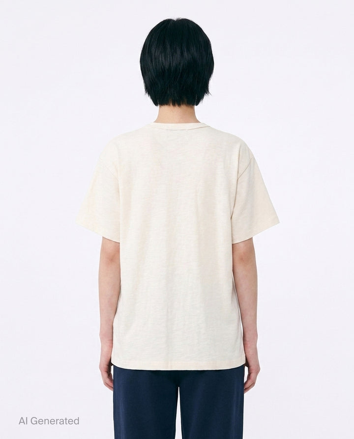 Flower Mardi Slub Cotton Tee | Mardi Mercredi | Club21 - back