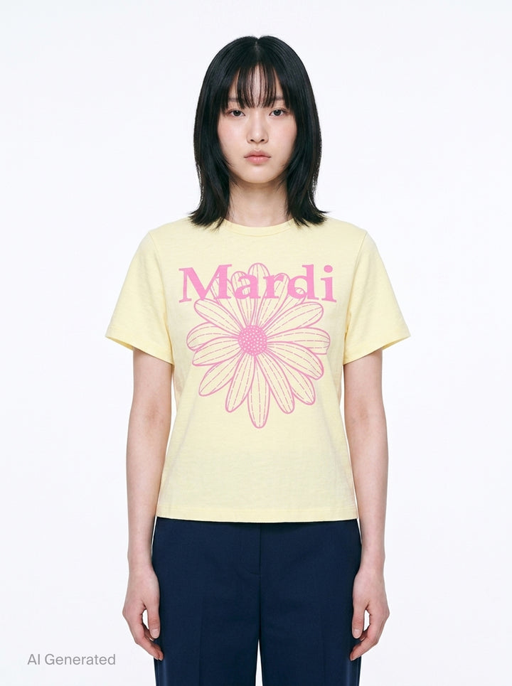 Flower Slim Fit Tee | Mardi Mercredi | Club21 - front