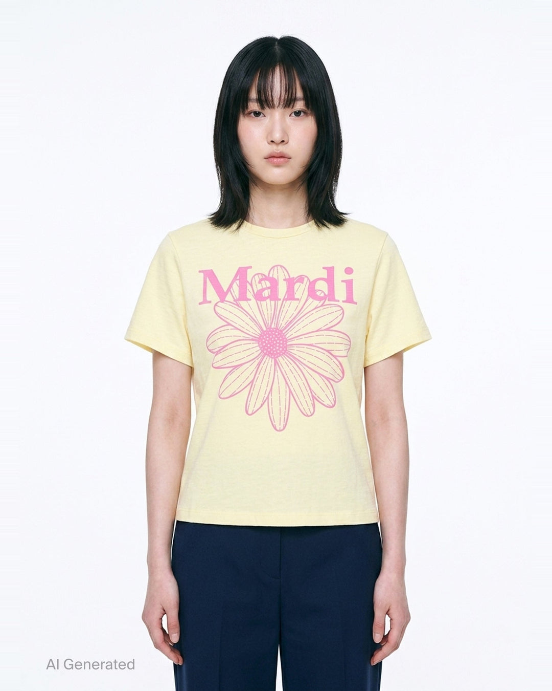 Flower Slim Fit Tee | Mardi Mercredi | Club21 - front