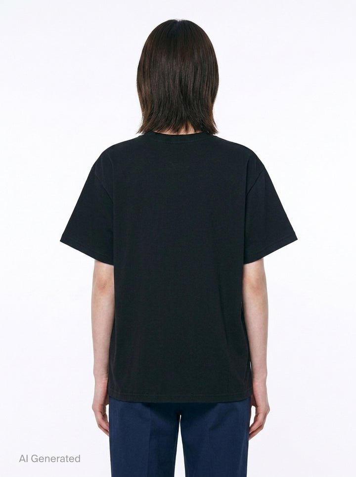 Script Logo Diagonal Tee | Mardi Mercredi | Club21 - back