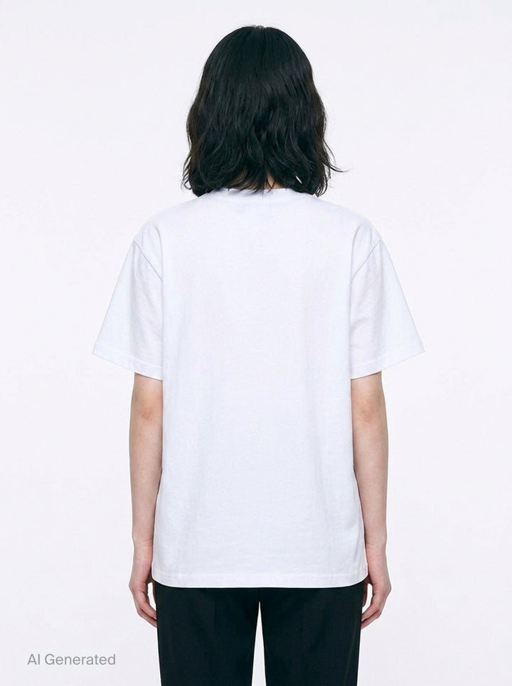 Script Logo Diagonal Tee | Mardi Mercredi | Club21 - back