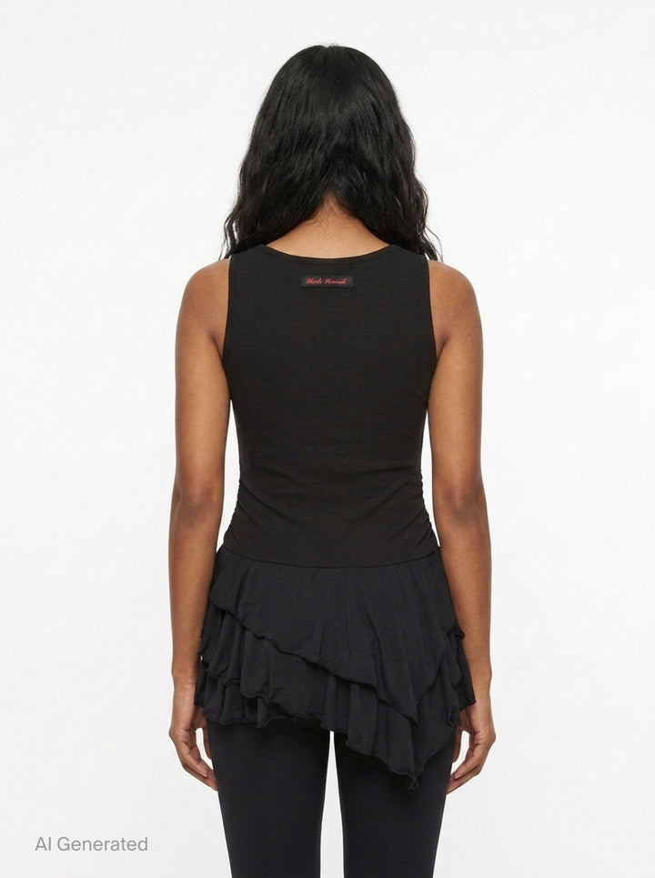 Sleeveless Layered Ruffle Mini Dress | Mardi Mercredi | Club21 - back
