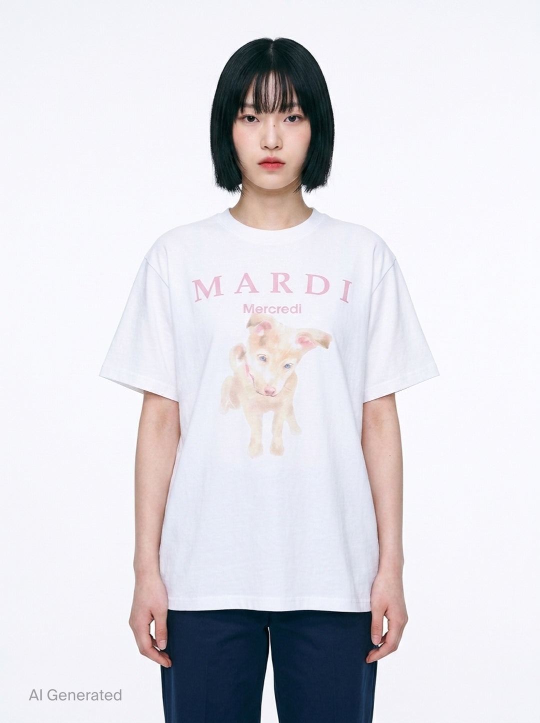 Tout Rose Graphic Tee | Mardi Mercredi | Club21 - front