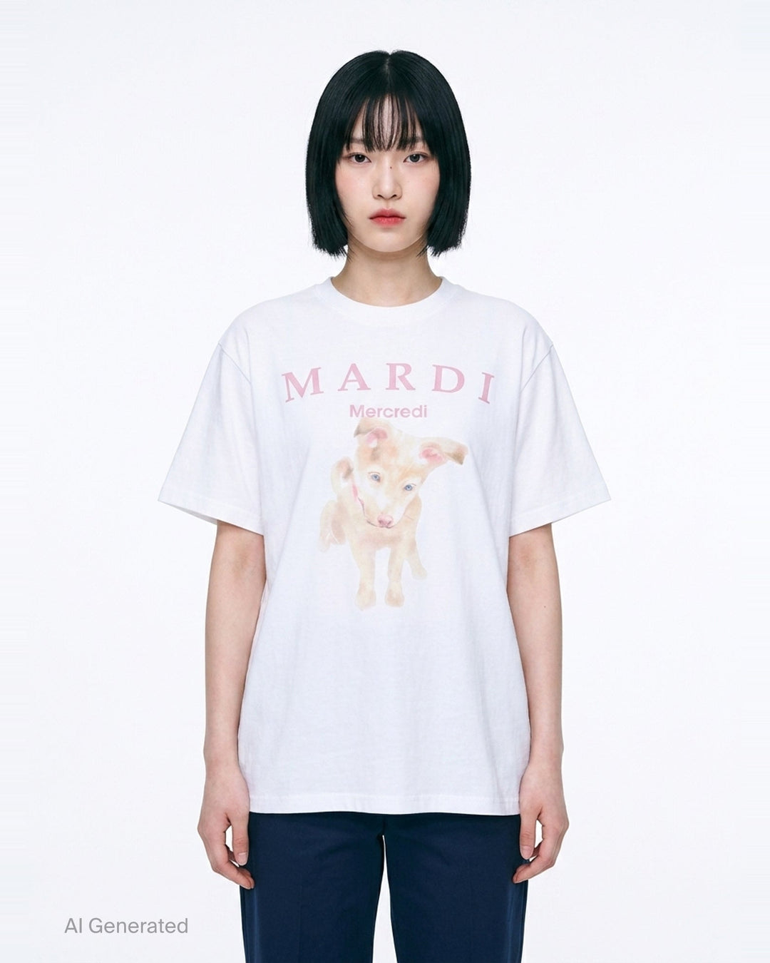 Tout Rose Graphic Tee | Mardi Mercredi | Club21 - front