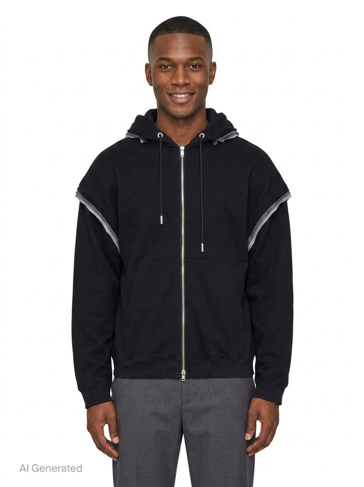 Millefeuille Zip-Up Hoodie | Mastermind | Club21 - front