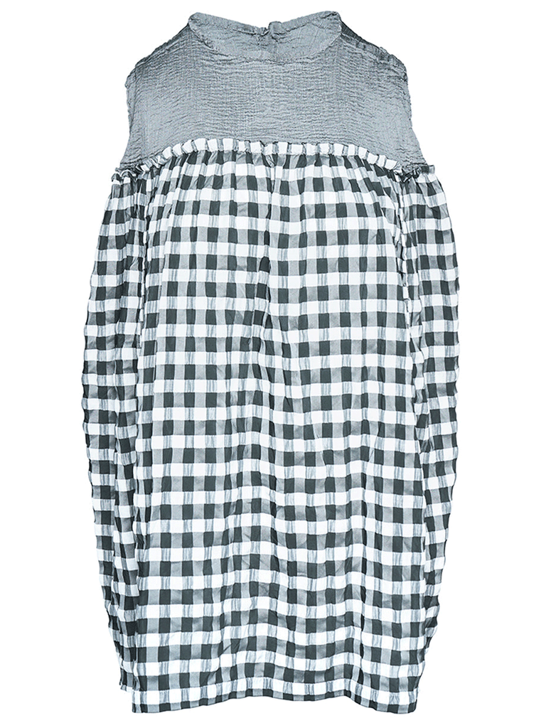 GINGHAM CHECK See Through Top – Club21.com