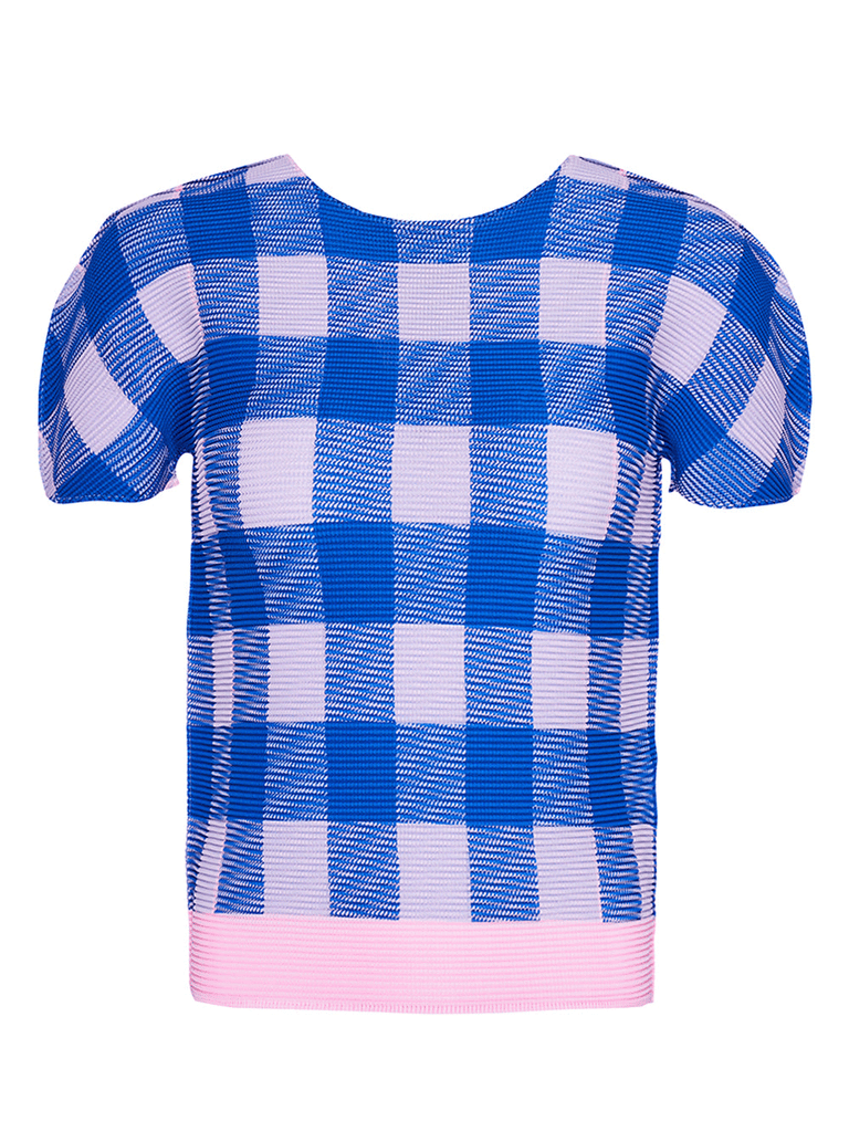 GINGHAM CHECK PLEATS Top – Club21.com