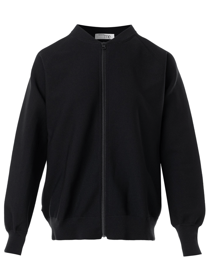 me-ISSEY-MIYAKE-SOLID-KNIT-Blouson-Black-1