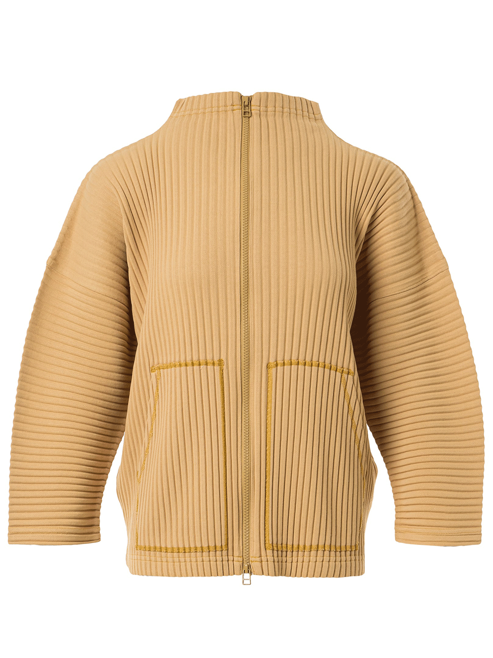 me-ISSEY-MIYAKE-SWEATS-PLEATS-Blouson-Camel-1