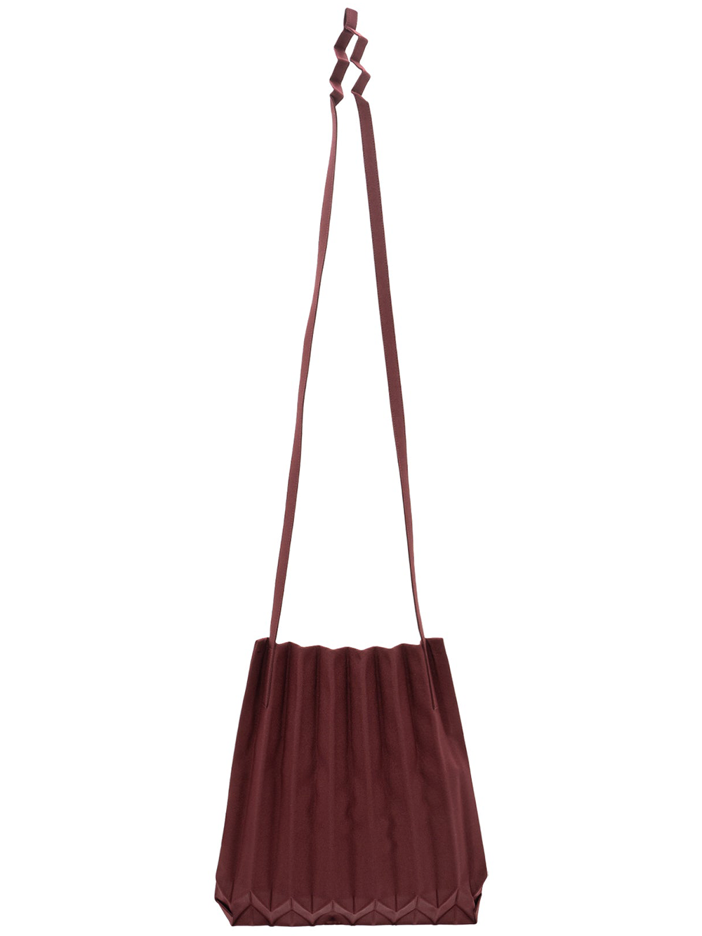 me ISSEY MIYAKE TRUNK PLEATS Bag 12 Cross Body Dark Brown 4