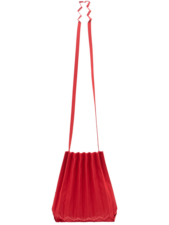 me ISSEY MIYAKE TRUNK PLEATS Bag 12 Cross Body Red 4