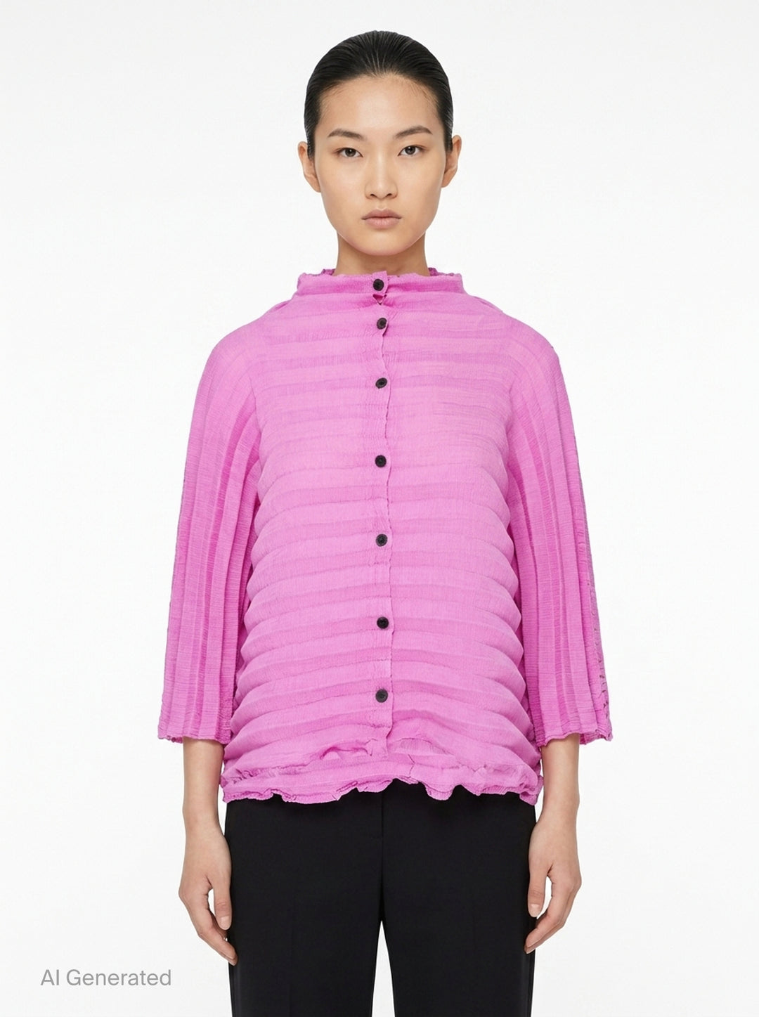 Accordion See-Through Crepe | me Issey Miyake | Club21 - front