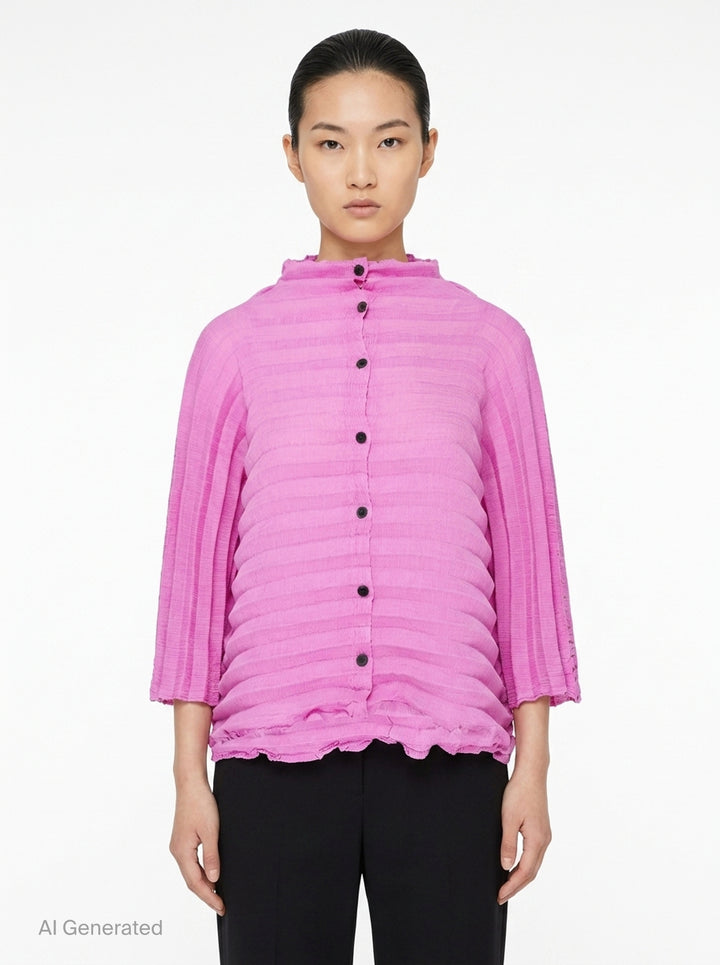 Accordion See-Through Crepe | me Issey Miyake | Club21 - front