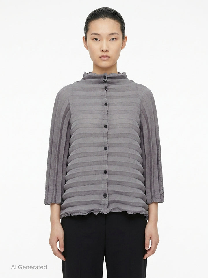 Accordion See-Through Crepe | me Issey Miyake | Club21 - front