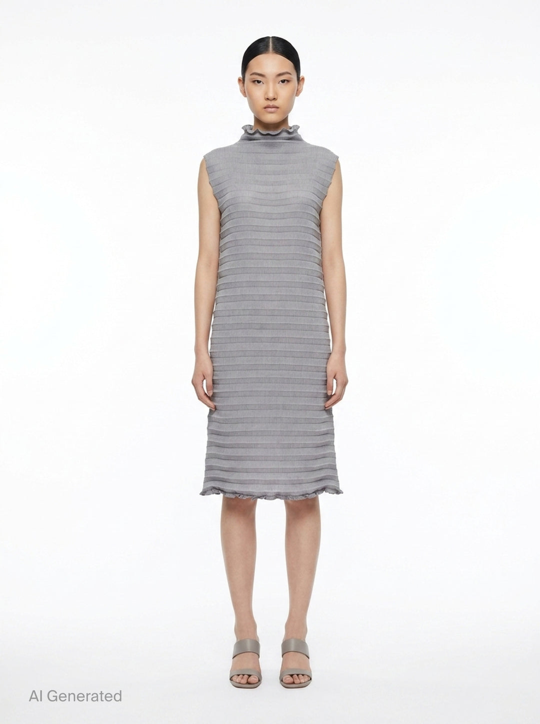 Accordion See-Through Crepe | me Issey Miyake | Club21 - front