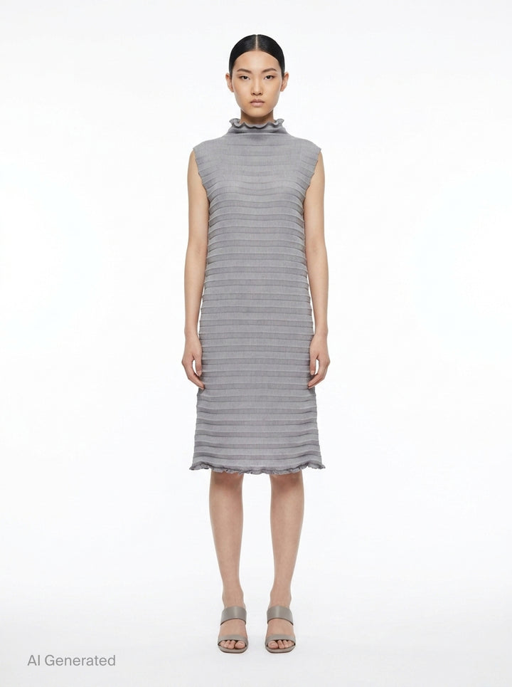 Accordion See-Through Crepe | me Issey Miyake | Club21 - front