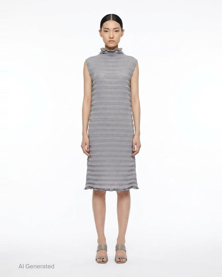 Accordion See-Through Crepe | me Issey Miyake | Club21 - front