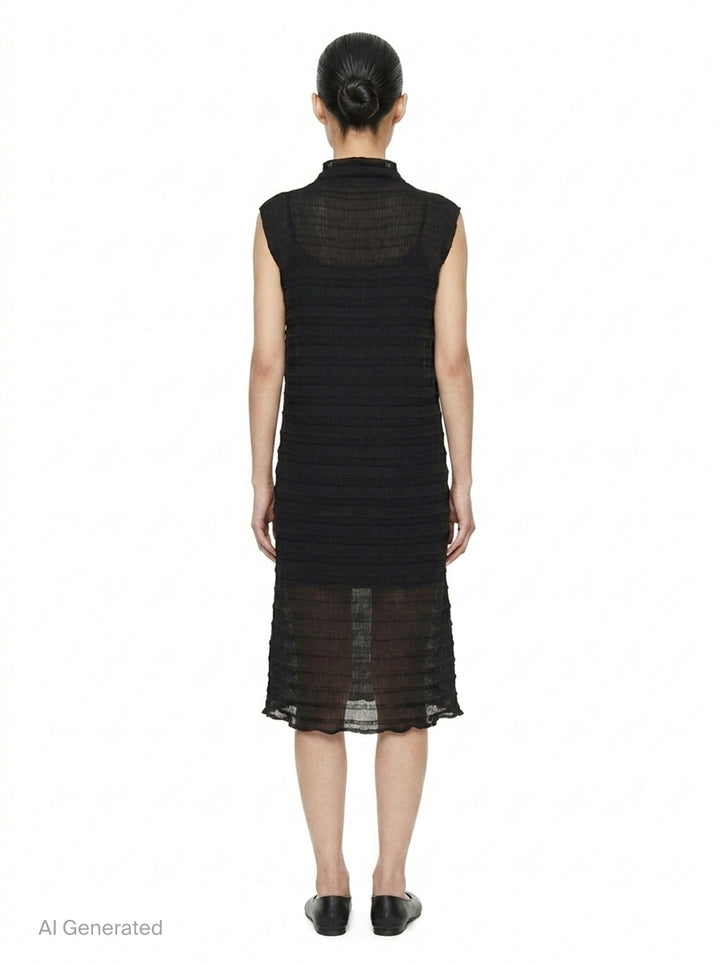 Accordion See-Through Crepe | me Issey Miyake | Club21 - back