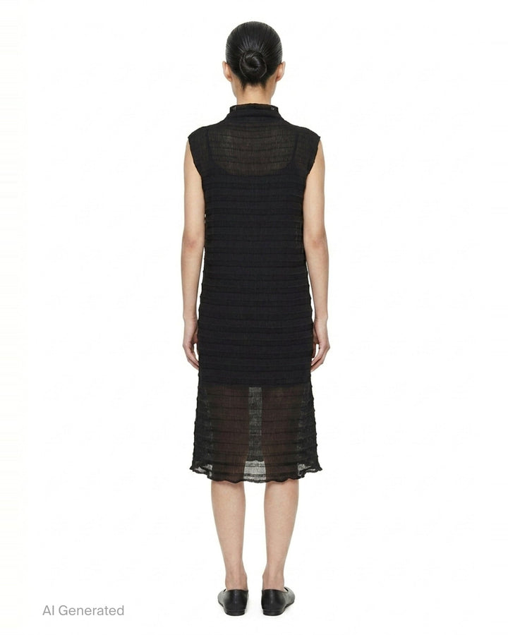 Accordion See-Through Crepe | me Issey Miyake | Club21 - back