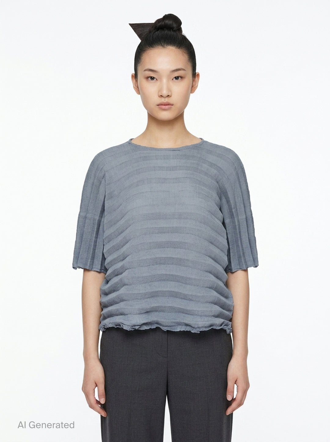 Accordion See-Through Crepe | me Issey Miyake | Club21 - front