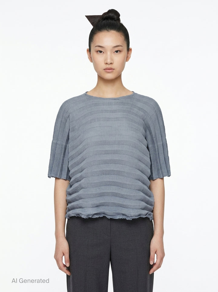 Accordion See-Through Crepe | me Issey Miyake | Club21 - front