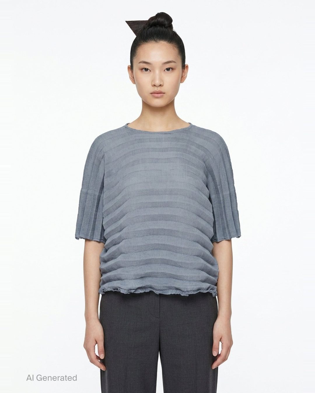 Accordion See-Through Crepe | me Issey Miyake | Club21 - front