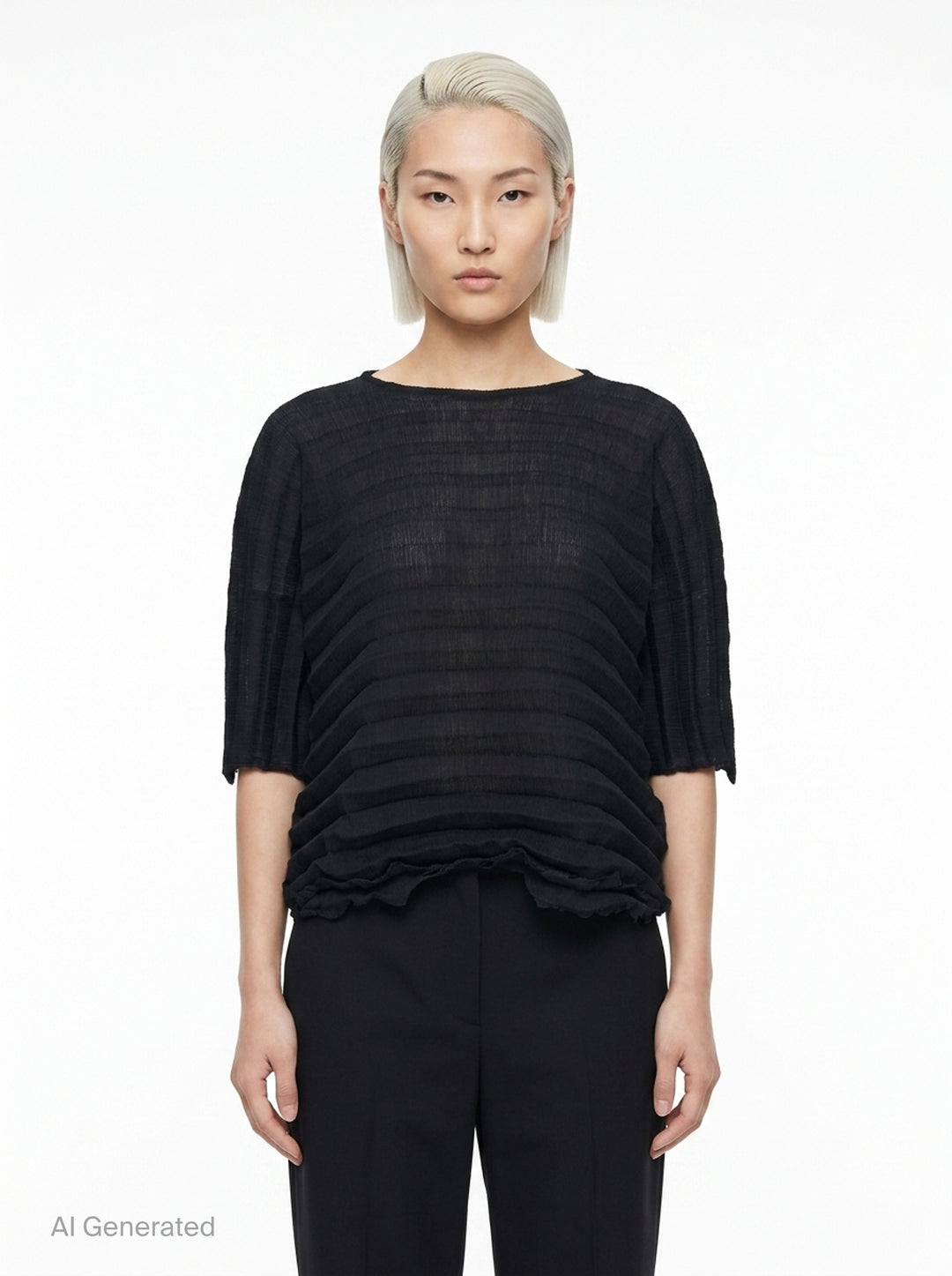 Accordion See-Through Crepe | me Issey Miyake | Club21 - front