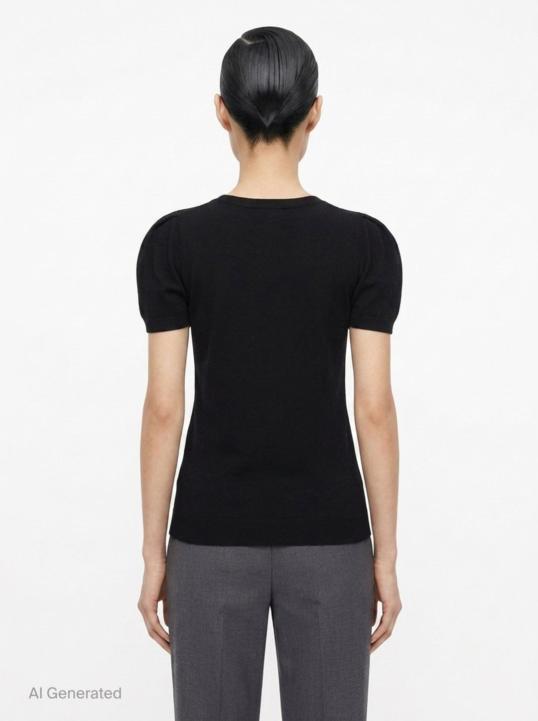 Airy Short Sleeve Round Neck Top | me Issey Miyake | Club21 - back