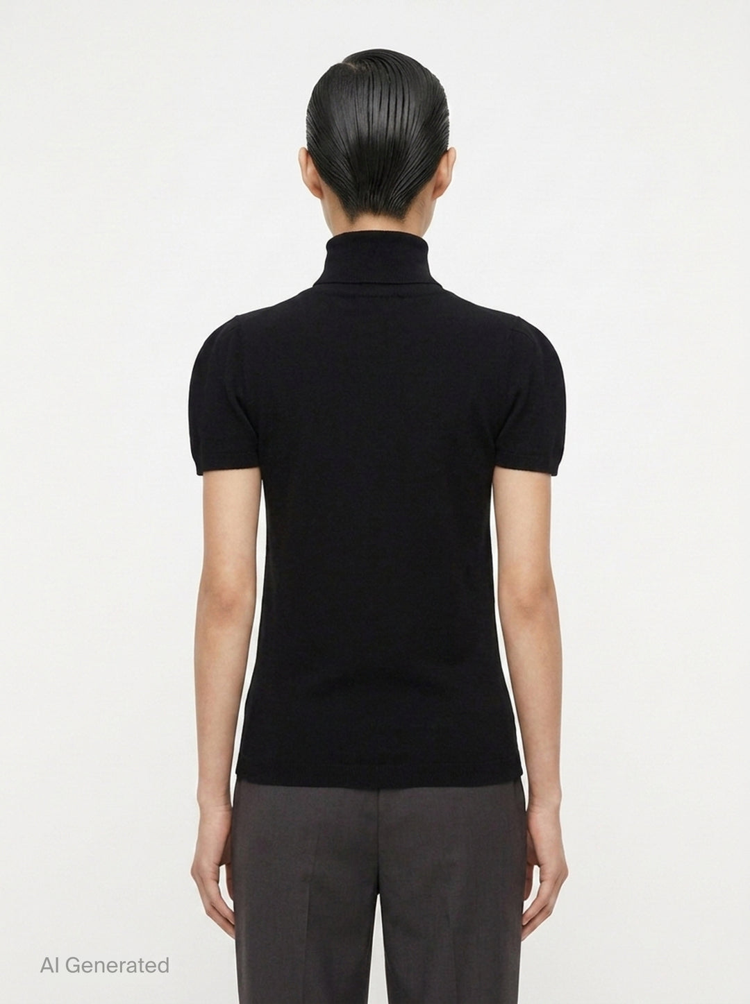 Airy Short Sleeve Turtleneck Top | me Issey Miyake | Club21 - back