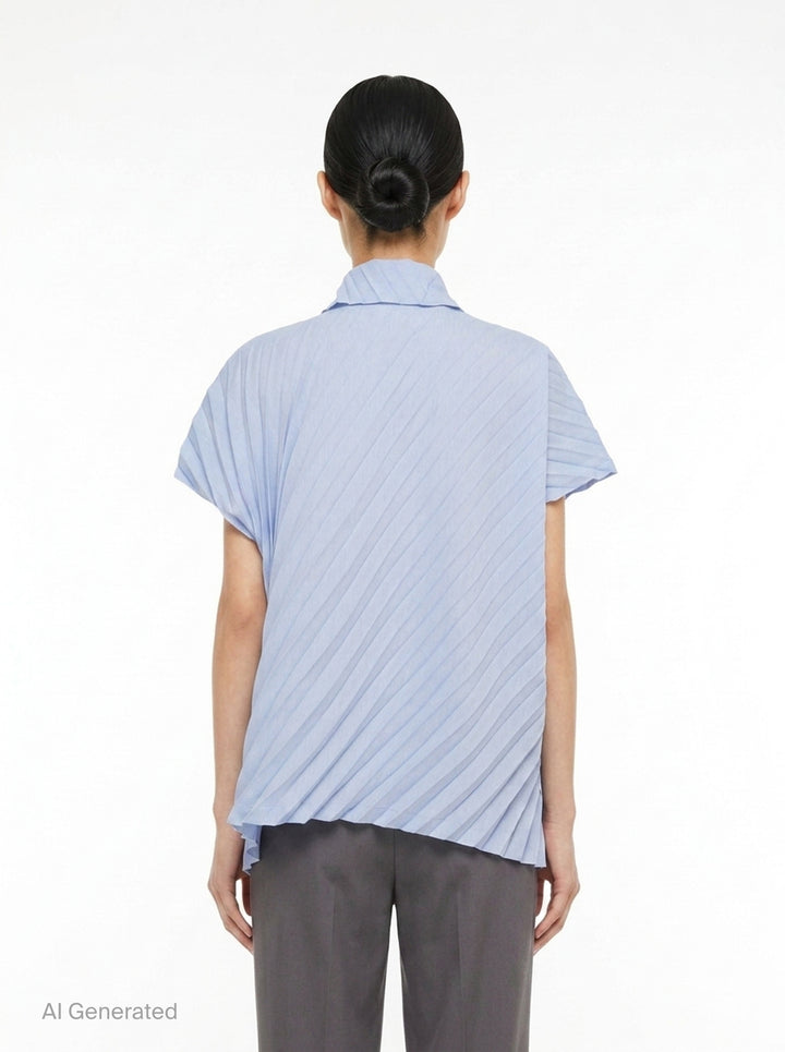 Angle Pleats Short Sleeve Top | me Issey Miyake | Club21 - back