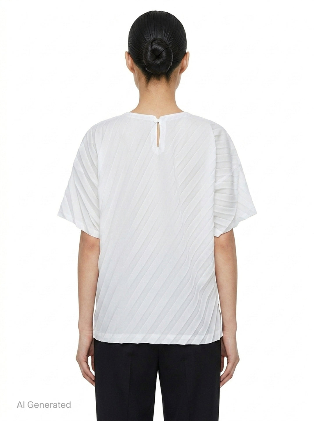 Angle Pleats Short Sleeve Top | me Issey Miyake | Club21 - back