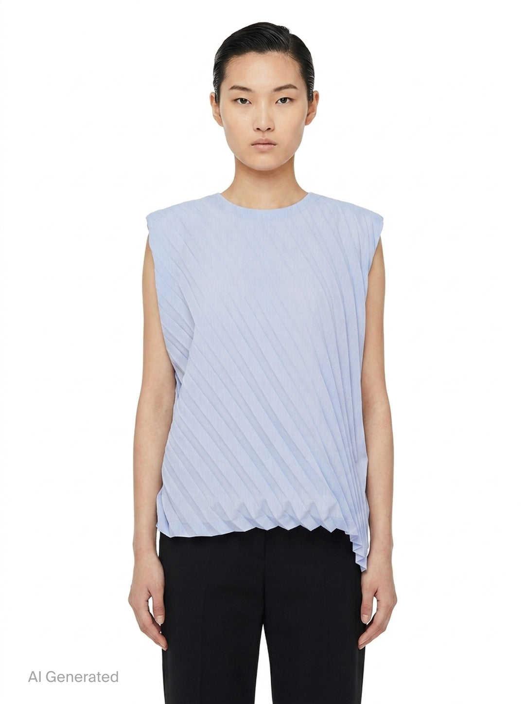 Angle Pleats Sleeveless Top | me Issey Miyake | Club21 - front