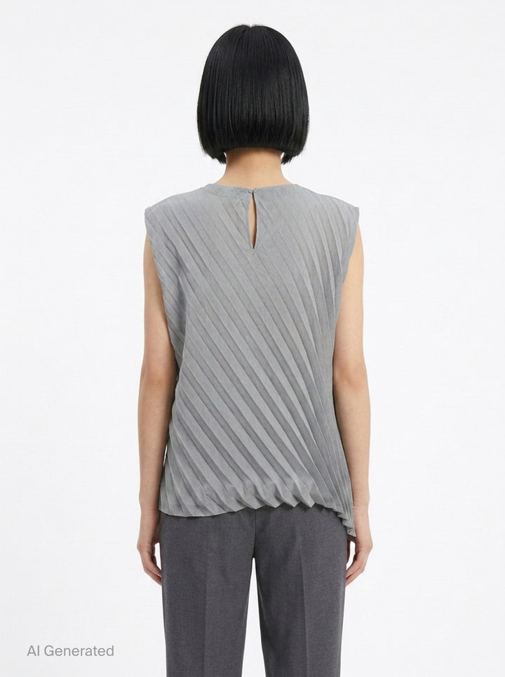 Angle Pleats Sleeveless Top | me Issey Miyake | Club21 - back