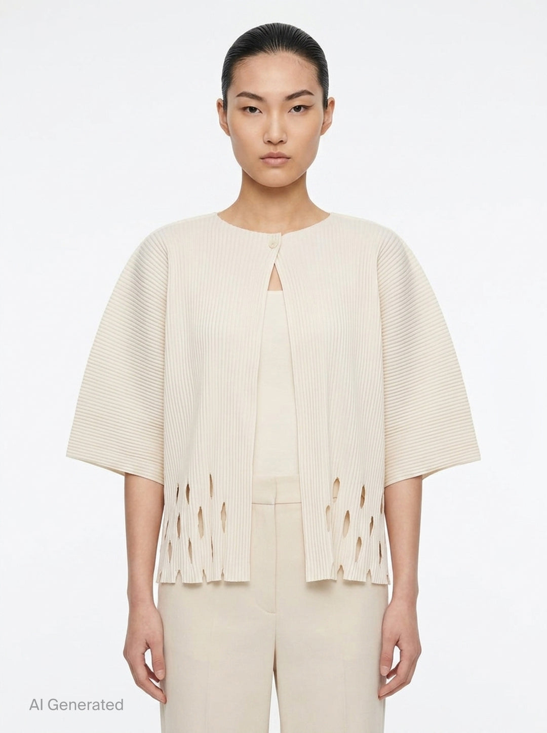 Aperture Pleats Cardigan | me Issey Miyake | Club21 - front