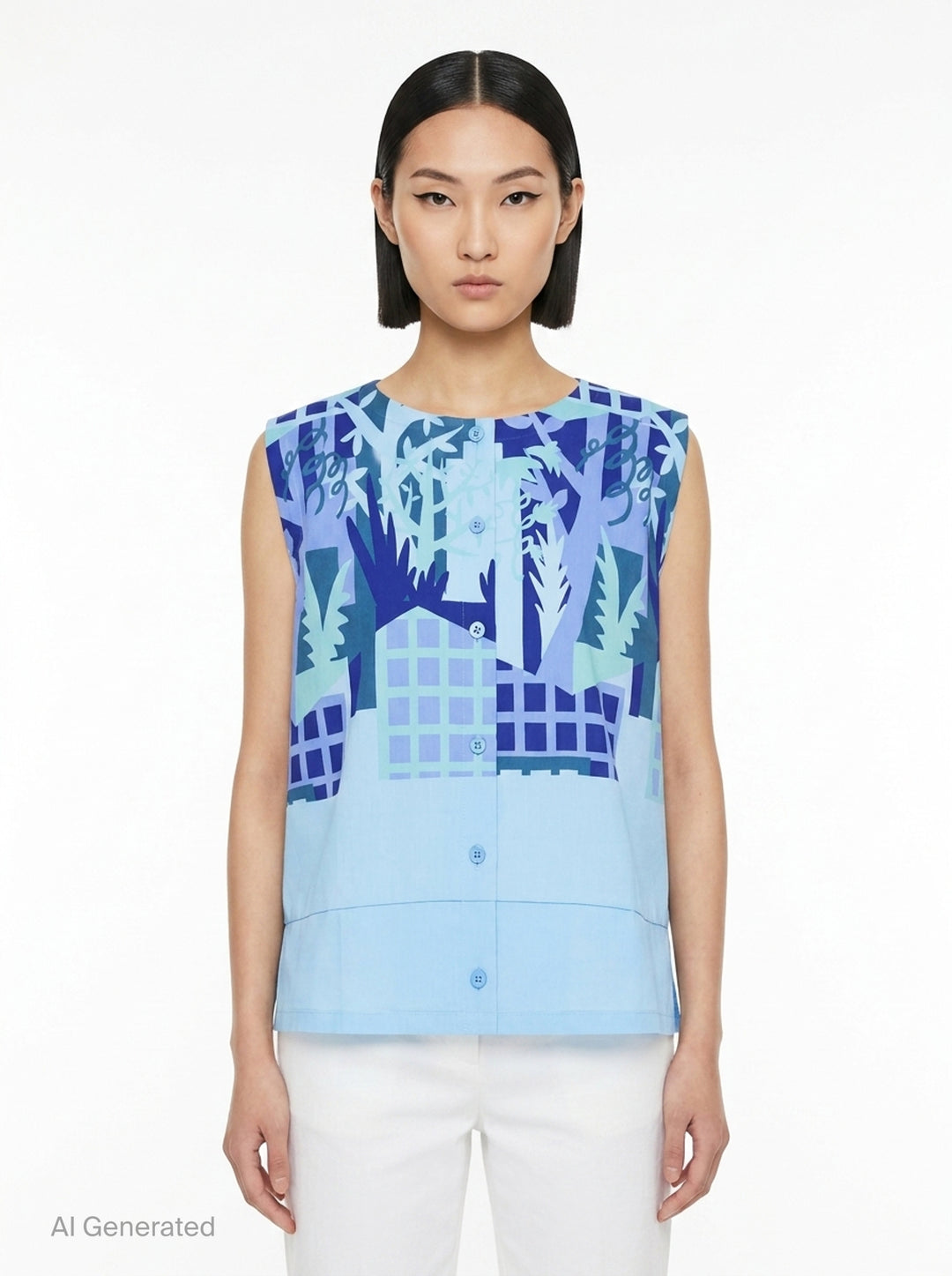 Building Print Tank Top | me Issey Miyake | Club21 - front