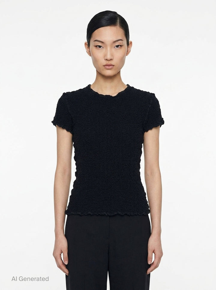 Cauliflower Basic Knit Top | me Issey Miyake | Club21 - front